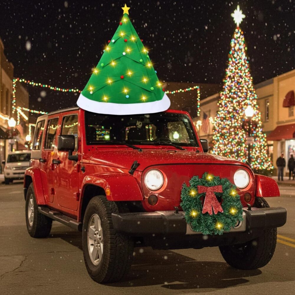 9517 3 Pcs Christmas Car Decorations Set 40” x 40” 2025 Giant Oversized